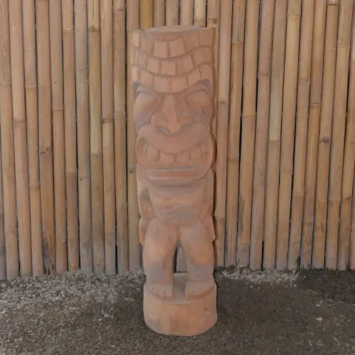 Artikelbild des Artikels “Tiki-Statue im polynesischen Stil - aus Kokosnusspalme Tiki-Statue aus Kokosnussholz ca. 18-28 cm Durchmesser ca. 100 cm Höhe Modell 40 Ganzkörper “